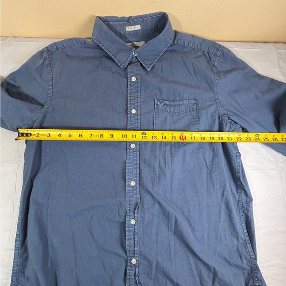 American Eagle Outfitters Denim Blue Button-Down Shirt - Picture 3 of 8